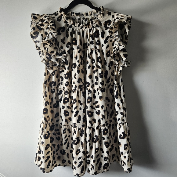 JODIFL Leopard mini dress. Size 1X - Picture 1 of 4